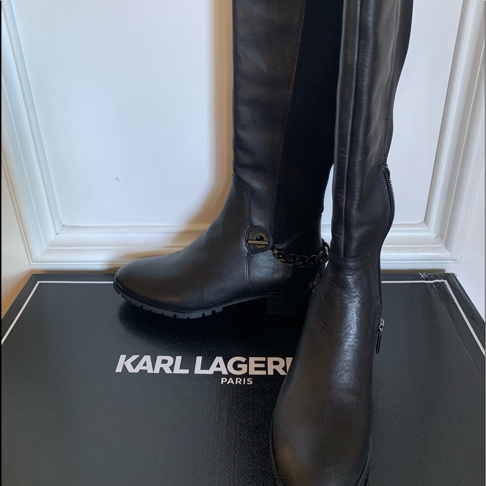 Reduced …Karl Lagerfeld over the knee boots